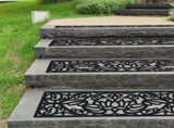 Rubber Stair Mats, Non Slip Stair Treads Mat, Rubber Scroll Doormat for Outdoor, Indoor, Entrance, V1370-AZ4-12087