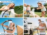 Portable Camping Shower Pump, 6000mAh Rechargable Outdoor Shower Set with 4-Mode Camping Light, 3 V888-ELOSUNG49839
