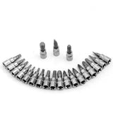 46 in 1 Mini Ratchet Screwdriver Set Wrench Narrow Space Repair Steel Multiple Bit Tool Kit with V1192-AZ-W-23581