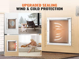 Pet Door, 21 x 30.3 cm Aluminum Frame with Lock and Flap System, Weatherproof Doggy Door, Easy to V952-MSCWMSMLHJ1PTQA4NV0
