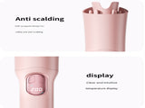 White Portable Cordless Hair Curler - USB-C Rechargeable Automatic Hair Waver with Ceramic Barrel & V888-ELOSUNG32837
