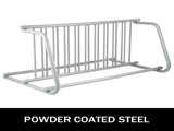 10 Holders Floor Bike Rack, 59" Length All-Steel Grid Bike Rack, 10-Bike Capacity Dual-Side Storage V952-TCJ-10C0000000001V0