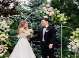 Metal Arch Backdrop White Stand Wedding Arch Stand Set of 3 Square Arched Frame for V985-METALBACKDROPWHITE