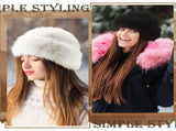 4 Pcs Women's Winter Faux Fur Bucket Hat, Fluffy Fuzzy Fisherman Mongolian Cap Beanie, Warm Hat for V1366-AZ2-W-11524