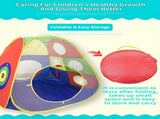 4-in-1 Kids' Pop-Up Foldable Play Tent & Adventure Tunnel Set - Giant Indoor/Outdoor Playpark with V888-ELOSUNG49723