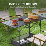 Folding Camping Table, Outdoor Portable Side Tables, Lightweight Fold Up Table, Aluminum & Steel V952-HWZDCZL200LBS0UE8V0