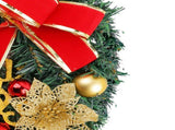 Xmas Wreath for Front Door Plastic Xmas Pine Wreath Decoration with Balls Ornament for Fireplace V1294-YM0901-3115240094612