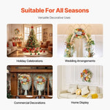Artificial Decorative Wreath 60.96 cm Red Orange Yellow Hydrangeas Roses V952-ZSHHXQHMPHCH0I3Y1V0