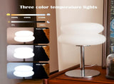 White mushroom lamp, mid-century modern bedside lamp, dimmable retro egg tart bedside lamps, V1189-HB001HWU000086