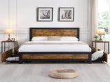 Levede Metal Bed Frame Queen Mattress BFDR1047-Q