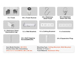 Ceiling Curtain Track Set 17.7 FT/5.4 Meter Room Divider with Hooks White V952-THBCLGDTZLHJN5CV4V0