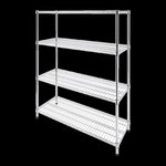 Modular Wire Storage Shelf 1500 x 600 x 1800mm Steel Shelving V63-841071