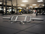 Chrome Olympic Tricep Bar Barbell Heavy Duty with Spring Collars V63-770375