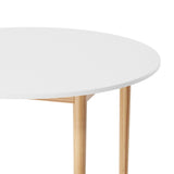 Artiss Dining Table Round White 108CM Diameter Demi DINING-C-TAB-01-WHWD