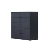 Gas Lift Bedroom Suite MDF Fabric in King Black V43-BDS-PRD-4PC-TBY-K