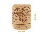 Set of 25 Brown Wood Wine Bottle Stoppers, Airtight Seal Caps for Glass Bottles, Easy to Use and V1192-AZ-W-22519