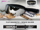 DOTUGE Magnetic Flip-Up Ski Goggles with Dual Frame Design, Anti-Fog HD Lens, Impact-Resistant TPU V1341-ZY-74P5E9RB-ROSE
