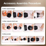 Black Portable Electric Coffee Grinder Compact Coffee Bean Grinder Fresh Coffee V1102-DSZ-COF-001