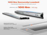 Drawer Slides, 20 inch, 10 Pairs Full Extension Ball Bearing Cabinet Rails, 100 LB Load Capacity V952-CZCJCTDG100LPZMLNV0