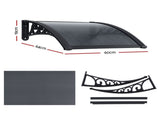Instahut Window Awning Drainage 0.6mx0.6m Outdoor Grey AWN-DR-06X06-GR