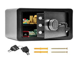 All Steel Safety Box Wall Mountable Fireproof Mini Safe Box Keypad and Key Dual Unlock Methods with V985-SECURITYBOX