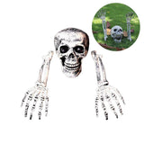 Halloween Glowing Skeleton Head Hands Arms Stakes Luminous Outdoor Decor for Lawn Garden Yard V1294-YM0716-10351200