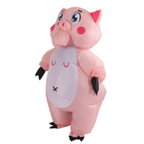 Inflatable Costume Pink Pig Blow Up Halloween Cosplay Dress Jumpsuit Costume For Adults V1294-YM0703-3115230048011