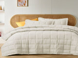 Vintage Design Homewares Natural French Linen Coverlet Set King V442-HIN-COVERLETS-FRENCHLINEN-NATURAL-KI