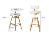 Levede 4x Bar Stools Swivel Kitchen Bar Chair White BR1042-2-WHX2