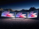 Devanti Triple Portable Monitor Laptop Screen Extender 15.6" Dual Display FHD IPS PM-S10-SI
