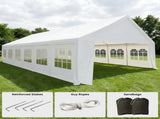 Wallaroo 12m x 6m Outdoor Event Gazebo Party Tent Marquee Wedding Canopy Shade - White GAZ-CPT-612