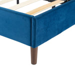 Velvet Blue Bed Frame – Single V264-BFS-206F-BLU-SL-1