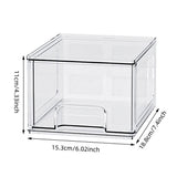 Clear Stackable Storage Drawers, Transparent Acrylic Organizer Bins with Drawers for Under V1366-AZ2-W-16635