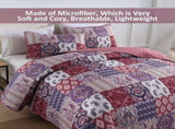 Red Paisley Patchwork Haven Coverlet Bedspread Set V745-AC080579Q13U