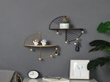 Simple Round Wall Shelf Multifunctional Geometric Wall Art Shelf Home Bedroom Wall Storage Shelves V1294-YM0523-220511JY02-2