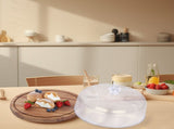 Cake Stand with Lid Wood 12in Round Cake Holder 2-in-1 Dessert Table Display Set and Charcuterie V1294-YM0901-H49309WO