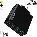 8 in 1 Waterproof Ports USB Fast, 8 Ports Desktop Charging Station, Portable Travel Phone V1366-AZ2-W-11527