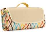 Yellow Stripes Stitching Premium Picnic Mat Extra Thick & Waterproof Oxford Cloth Camping Blanket V888-ELOSUNG21267