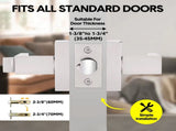 Privacy Door Lever Handle with Key, Heavy Duty Interior Door Lock, Adjustable Latch-Silver V1181-HI011-2-SL