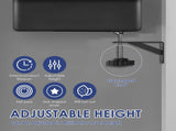 4 Pcs Undermount Sink Brackets, Heavy Duty Adjustable Iron Support Brackets, Black 11cm V1188-MS-721-132