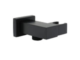 Matt Black Square Water Inlet Shower Head Bracket Adjustable Holder Wall Elbow Connector V1233-S018B2