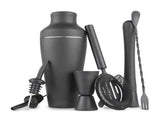 Cocktail Shaker Set - Matte Black - Stainless Steel Black Black V1188-ONEFD72-07822-1