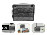 3-Pocket Mesh Hanging Wall File Organizer Rack for Office, Home, School - Folder Storage Solution V1369-AZ3-W-20519