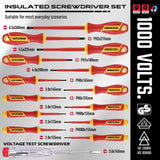 SEDY 18Pcs 1000V Insulated Electrician Tool Set Magnetic Screwdriver Pliers Kit V465-87069