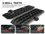 X-BULL Recovery tracks / Sand tracks / Mud tracks / Off Road 4WD 4x4 Car 2pcs Gen 3.0 - Black V211-AUEB-XBRT009-N