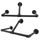 22in Industrial Pipe Clothing Display Rack Wall Mounted Clothes Rack Hanger Iron Clothes Hanging Rod V1294-YM0717-3114220075011