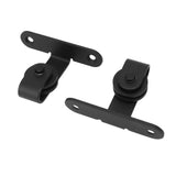 Mini Black Sliding Barn Door Hardware Roller Set Barn Door Lift Rail Accessories for Cabinet V1294-YM0901-3114230086611