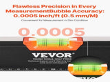 6-Piece Torpedo Level, 2000/1200/800/600/400/250 mm Box Levels Set, Bubble Vials Ruler for 45/90/180 V952-JXSPC78INCH401BF2V0