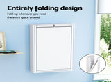 Artiss Computer Desk Office Chair Set PU Leather Wall Mount Foldable Table White DESK-WALL-8147-WH