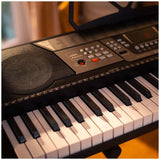 Black Digital Portable Keyboard Pack With Headphones, Stool, 61 Keys, 255 Voices, Adjustable Height V178-69025